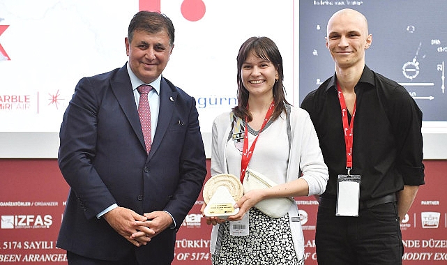 Milletlerarası Değişik Doğal Taş Tasarım Yarışı’nın kazananları belirli oldu Genç tasarımcılara mükafatlarını Lider Cemil Tugay verdi