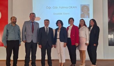 Ödemiş Sağlık Bilimleri Fakültesinde Öğr. Gör. Okan için merasimle merasimi yapıldı