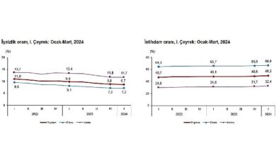 Tüik: Mevsim tesirinden arındırılmış işsizlik oranı %8,7 düzeyinde gerçekleşti