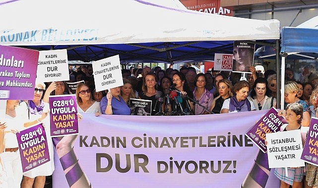 Konak’ta bayanlar şiddete ve bayan cinayetlerine ‘hayır’ dedi